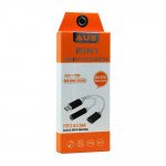 Wholesale 2-in-1 USB Type C to Aux Audio Jack Adapter with Fast Charging Dongle Cable Charger Adapter for Universal Cell Phone, Device and More (Black)